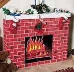 Display Pack Christmas Fireplace - 965 x 175 x 762mm