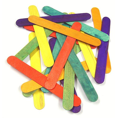 Jumbo Craft/Lolly Sticks Coloured 165 x 20mm - pack of 100