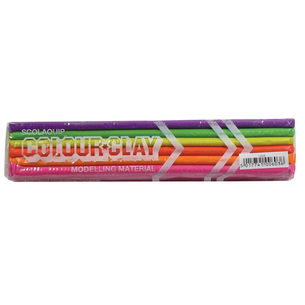 Coloured Re-useable Clay Neon - 500g