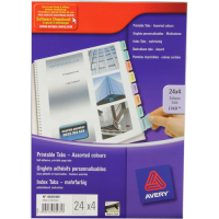 Avery Self Adhesive Index Tabs - Assorted - pack of 96 - STX47